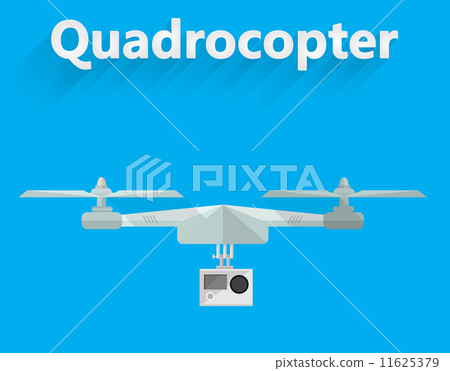 Flat vector illustration of quadrocopter 11625379