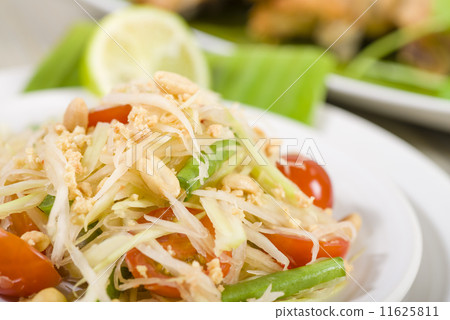 Som Tam Kai Yang - Green Papaya Salad & BBQ Chicken.  11625811
