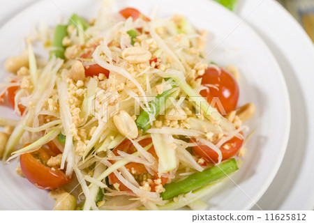 Som Tam - Green Papaya Salad. Thai & Lao Cuisine  11625812