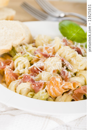 Trottole Panna e Prosciutto - Pasta with white sauce & parma ham Trottole Panna e Prosciutto - Pasta with white sauce & parma ham 11625831