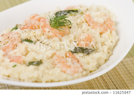 Prawn Risotto Bianco - Prawn risotto in creamy white wine sauce. Prawn Risotto Bianco - Prawn risotto in creamy white wine sauce. 11625847