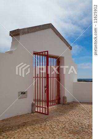 The gate in Lighthouse of Cabo de Sao Vicente, Sagres,Algarve,Po 11625912