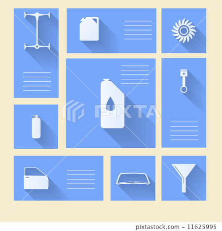 Blue vector icons for auto repair with place for text Blue vector icons for auto repair with place for text 11625995