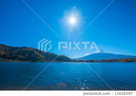 Fall asahi and Mt. Fuji 11626597