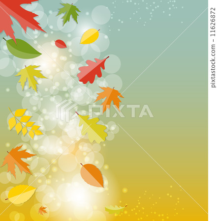 Shiny Autumn Natural Leaves Background. Vector Illustration Shiny Autumn Natural Leaves Background. Vector Illustration 11626872