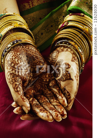 Tattooed hands with bracelets 11628030