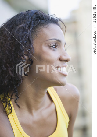 African woman looking to side 11628489