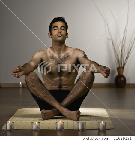 Indian man meditating 11629151
