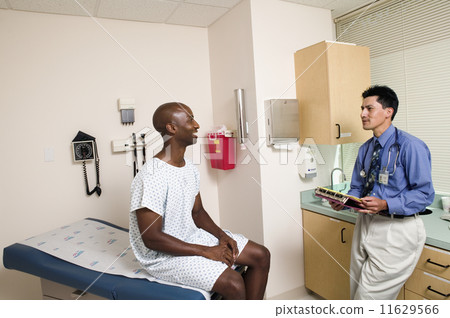 Male doctor talking to male patient 11629566