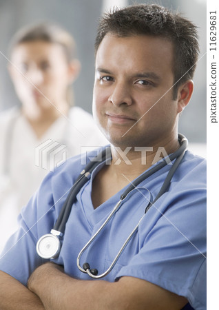 Portrait of doctor in scrubs 11629681