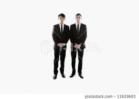 Multi-ethnic businessmen standing side by side 11629683