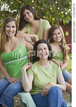 Portrait of multi-generational Hispanic female family members 11629879