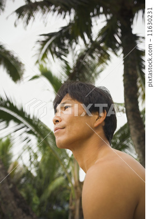 Low angle view of Asian man Low angle view of Asian man 11630231