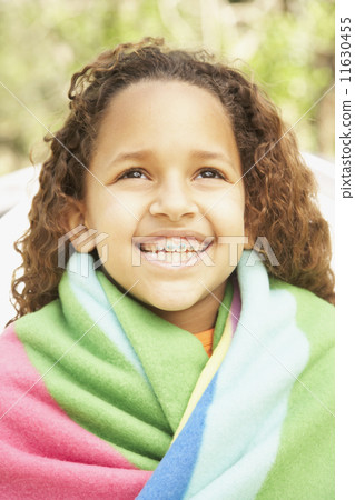 African American girl smiling with braces African American girl smiling with braces 11630455