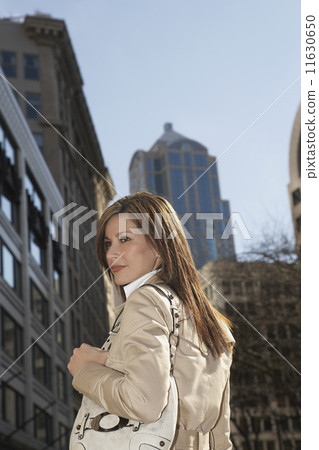 Hispanic woman in urban scene Hispanic woman in urban scene 11630650