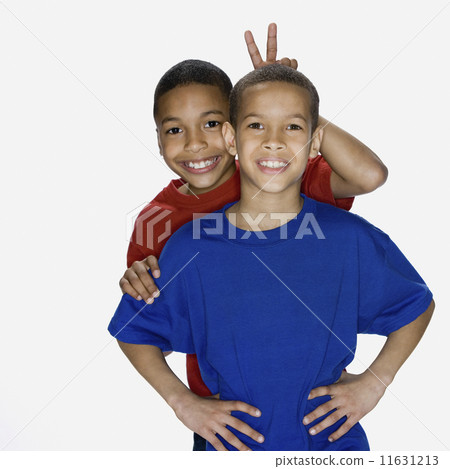 African American brothers being silly 11631213