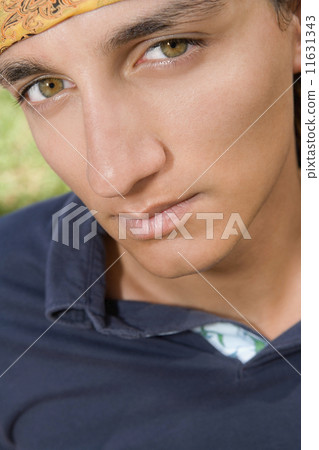 Close up of Pacific Islander man 11631343