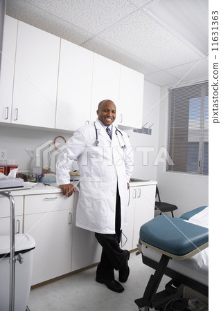 African American male doctor in examining room 11631363