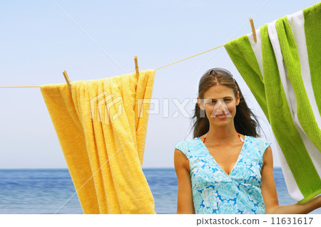 Young woman at beach 11631617