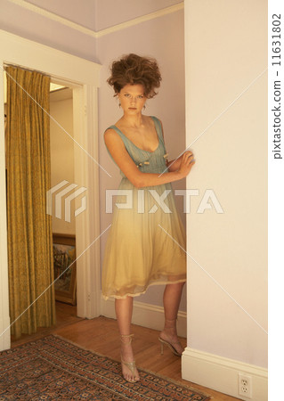 Portrait of woman wearing fancy dress Portrait of woman wearing fancy dress 11631802