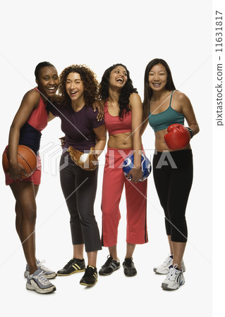 Multi-ethnic women in athletic gear Multi-ethnic women in athletic gear 11631817