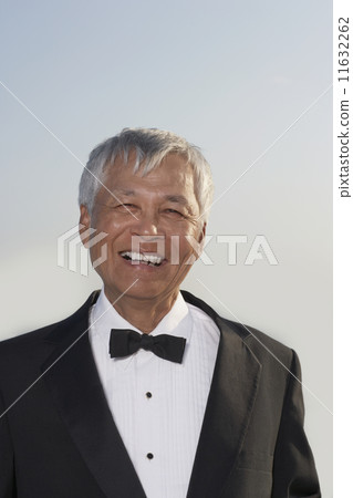 Senior Pacific Islander man wearing tuxedo Senior Pacific Islander man wearing tuxedo 11632262