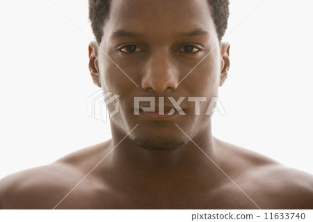 African American man with bare shoulders 11633740