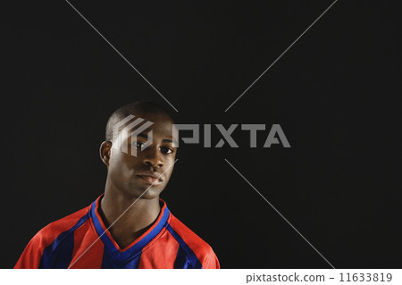 African American man wearing soccer uniform African American man wearing soccer uniform 11633819