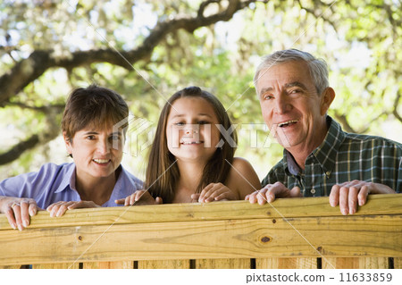 Hispanic family smiling outdoors 11633859