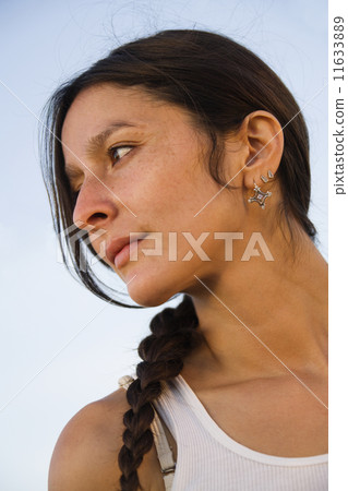 Hispanic woman with braid Hispanic woman with braid 11633889
