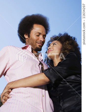 African couple hugging African couple hugging 11634207