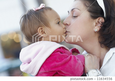 Mother kissing baby Mother kissing baby 11634556