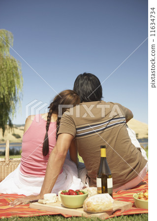 Couple having a picnic Couple having a picnic 11634734