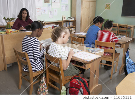 Multi-ethnic students in class Multi-ethnic students in class 11635131