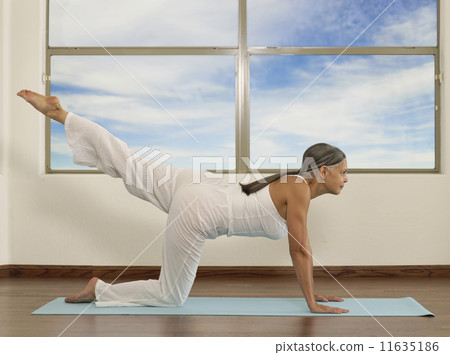 Asian woman practicing yoga 11635186