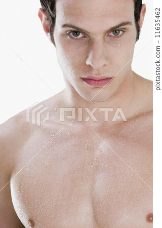 Close up of bare-chested man 11635462