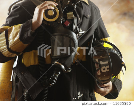 Close up of male fire fighter 11635590