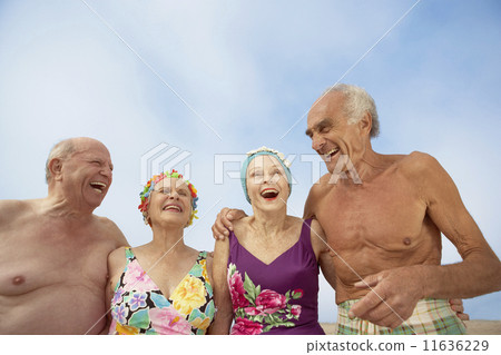 Group of seniors in bathing suits 11636229