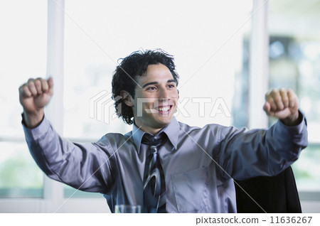 Businessman cheering Businessman cheering 11636267