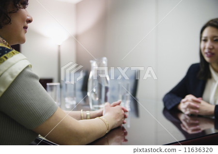 Two businesswomen sitting at table 11636320