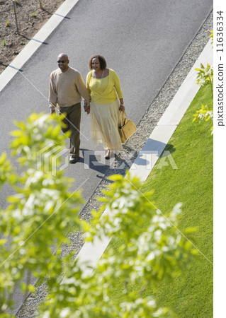 African American couple holding hands 11636334