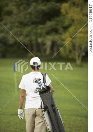 Cape Verdean woman on golf course Cape Verdean woman on golf course 11636617