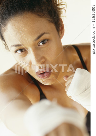 African woman boxing African woman boxing 11636805