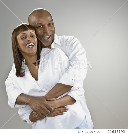 African couple hugging African couple hugging 11637193