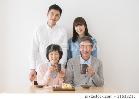 Family enjoying snacks Family enjoying snacks 11638215