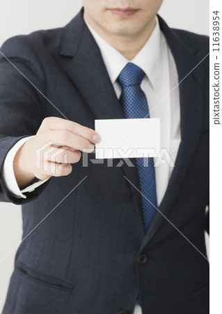 A man with a business card 11638954