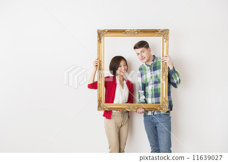 International marriage couple with frames International marriage couple with frames 11639027