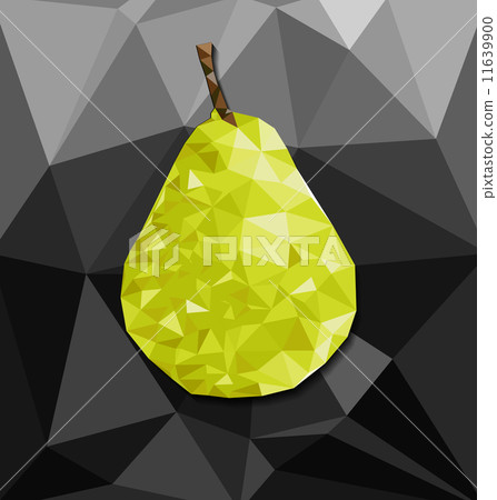 Abstract polygon background with pear 11639900