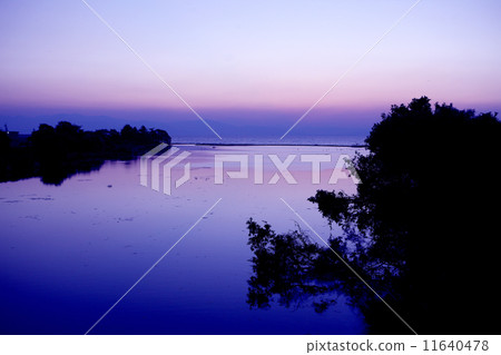 Evening landscape of the lake Evening landscape of the lake 11640478