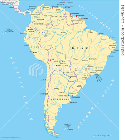 South America Political Map 11640861